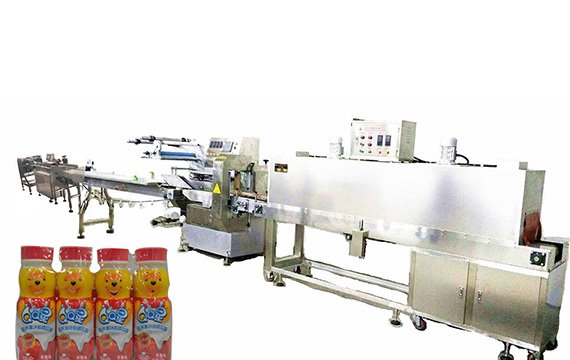 方瓶供料分瓶收縮包裝